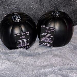 Two 6" Ashland Craft Pumpkins Halloween Craft Carve Paint Decorate Black